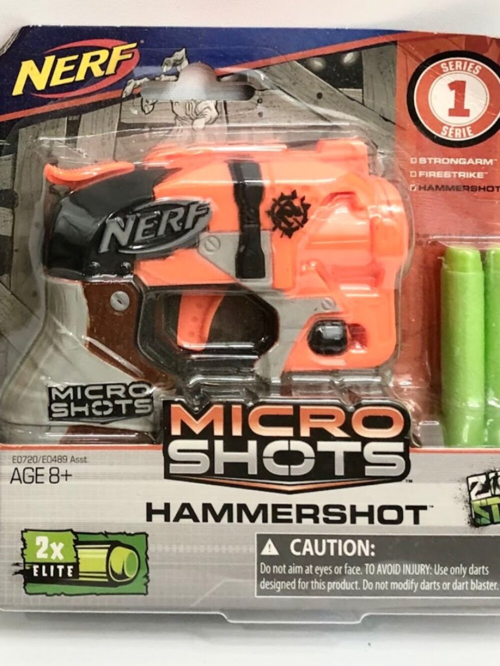 Nerf Microshot Hammershot Zombie Strike Series 1 New in Package with 2 Darts